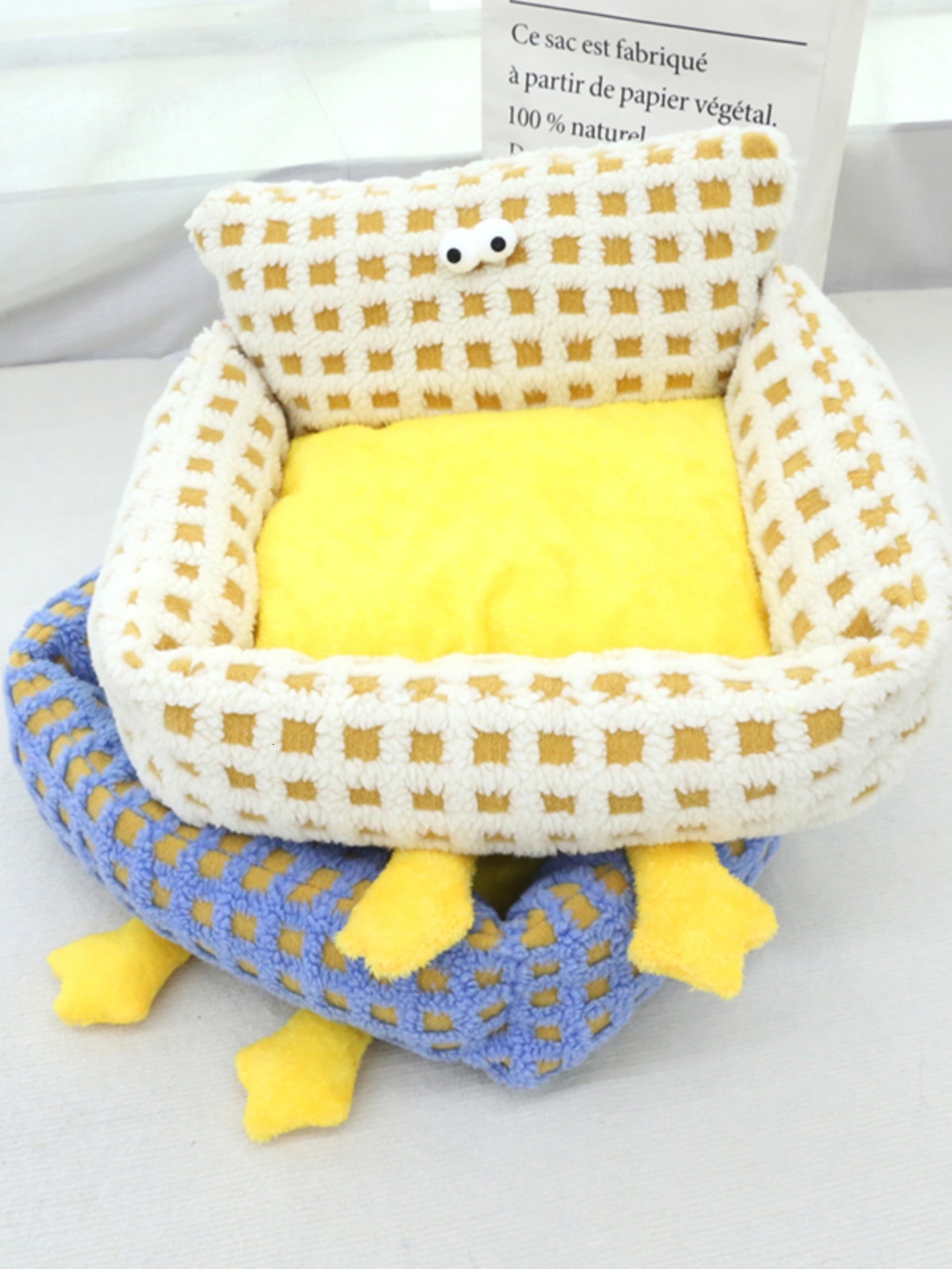 Internet Celebrity Dog Bed Suitable For All Seasons, Autumn And Winter, Thick Velvet Cat Kennel, Puppy Bed, Cat Sofa, Detachable And Washable Small Do