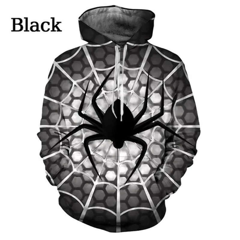 shanshi spider hoodie Colorful Spider Adult and Children's Casual New Hoodie