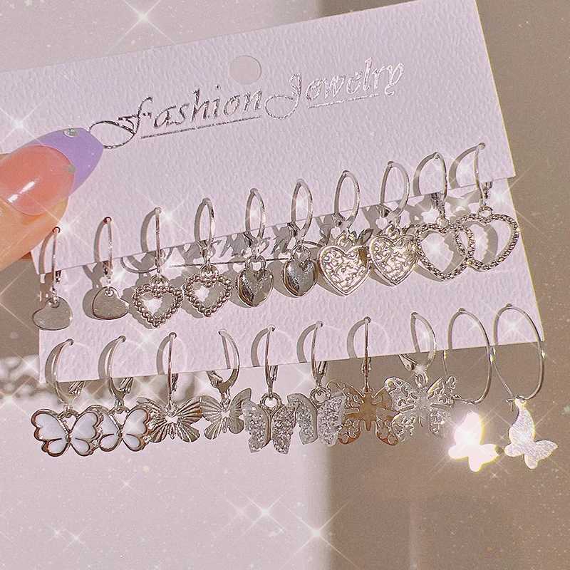 Bohemian earring set suitable for metal gold hollow pendant earrings girls parties fashionable jewelry gifts 2023 new X241106
