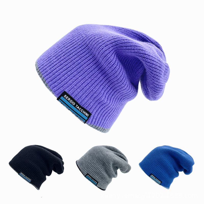 High quality design, autumn new men's women's knitted cloth pullover hat, cold resistant, warm and folded winter hat