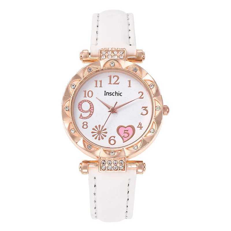 Luxury Fashion Mti Colorful PU Leather Strap Womens Quartz Watch Alloy Bracelet Womens Gift Rel gio Feminino X241106