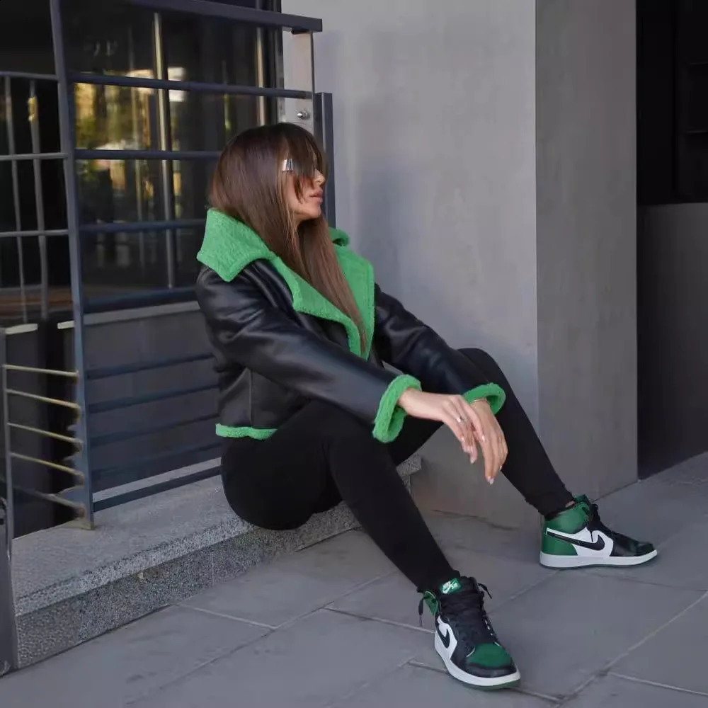 Women Fashion Solid Front Zipper Jackets Vintage Lapel Neck Long Sleeves Female Chic Lady Outfits 241104