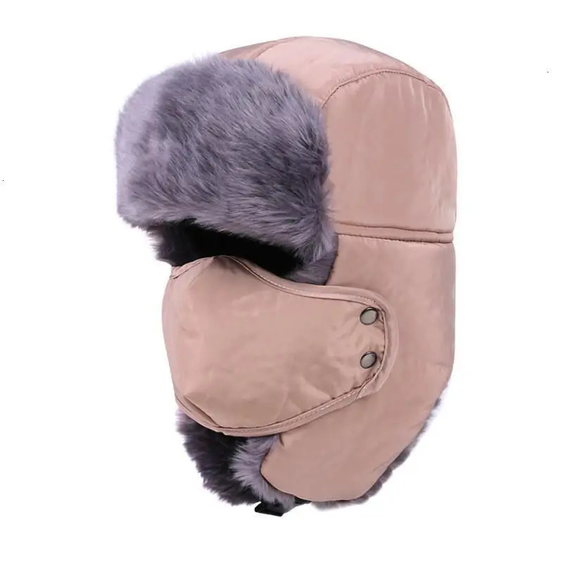 Balaclava earmuffs bomber hat scarf mens Russian women trap hat soldier earmuffs snow skiing hat 241106