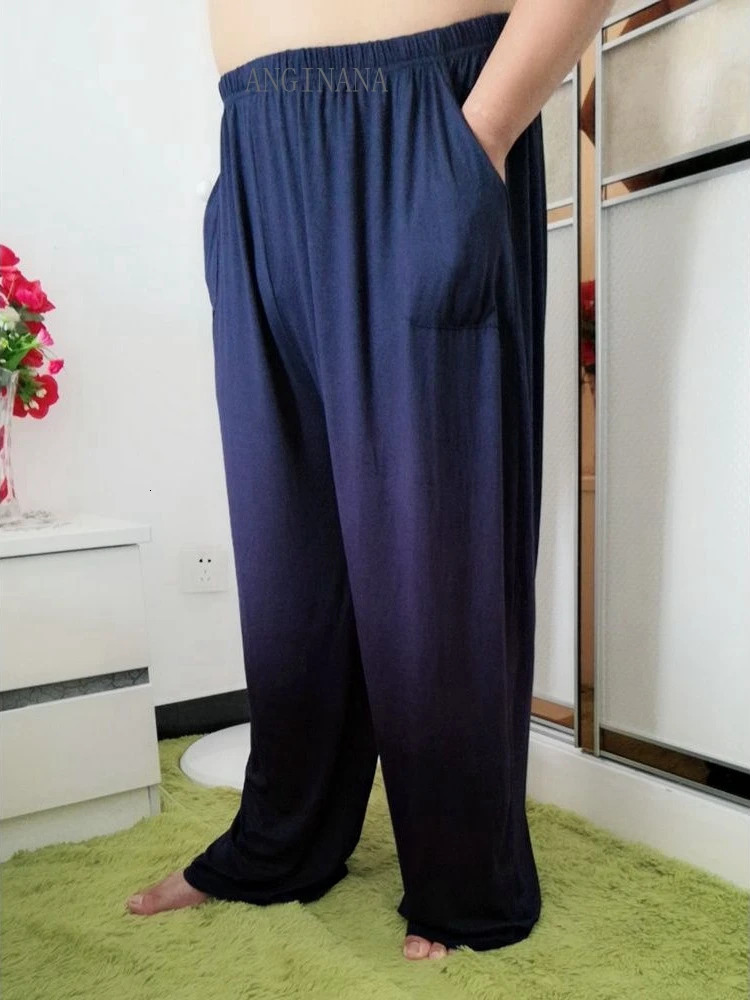 Large mens pants 15xl 240kg plus size 10xl 11xl 12xl summer high waist loose black blue stretch big sweatpants 56 58 60 62 241104