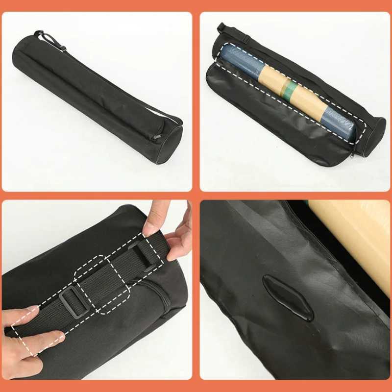 Exercise Yoga Mat Bag Full-Zip Canvas Waterproof Yoga Mat Carry Bag Storage Bag Yoga Mat Holder with Adjustab Shoulder StrapXJ241106