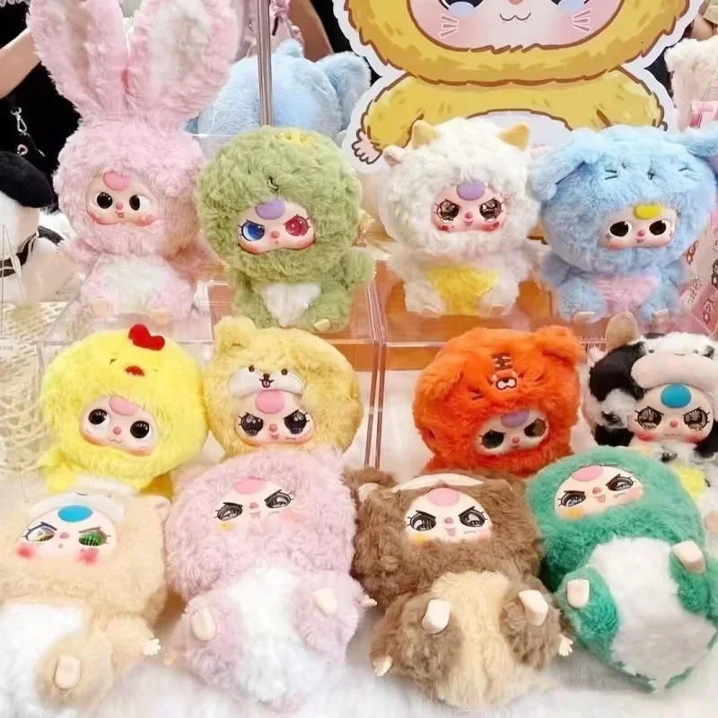 Baby Three Chinese Zodiac Series Blind Box Toys Figure Mystery Vinyl Cute Doll Desktop Accessories Kids Girl Xmas Gifts 241106