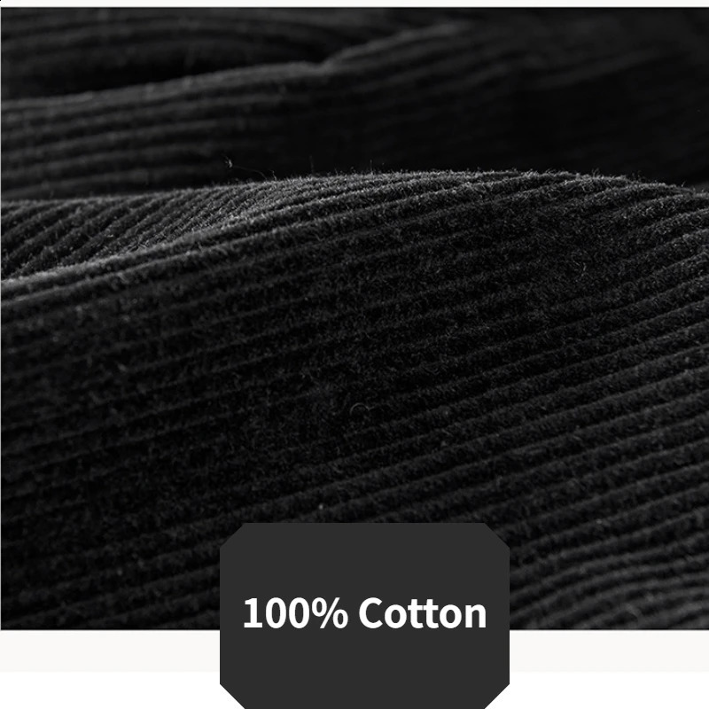 Autumn Winter Vintage Corduroy Straight Leg Pants 100% Cotton Men Embroidered Young Baggy Suede Trousers BL8235 241104