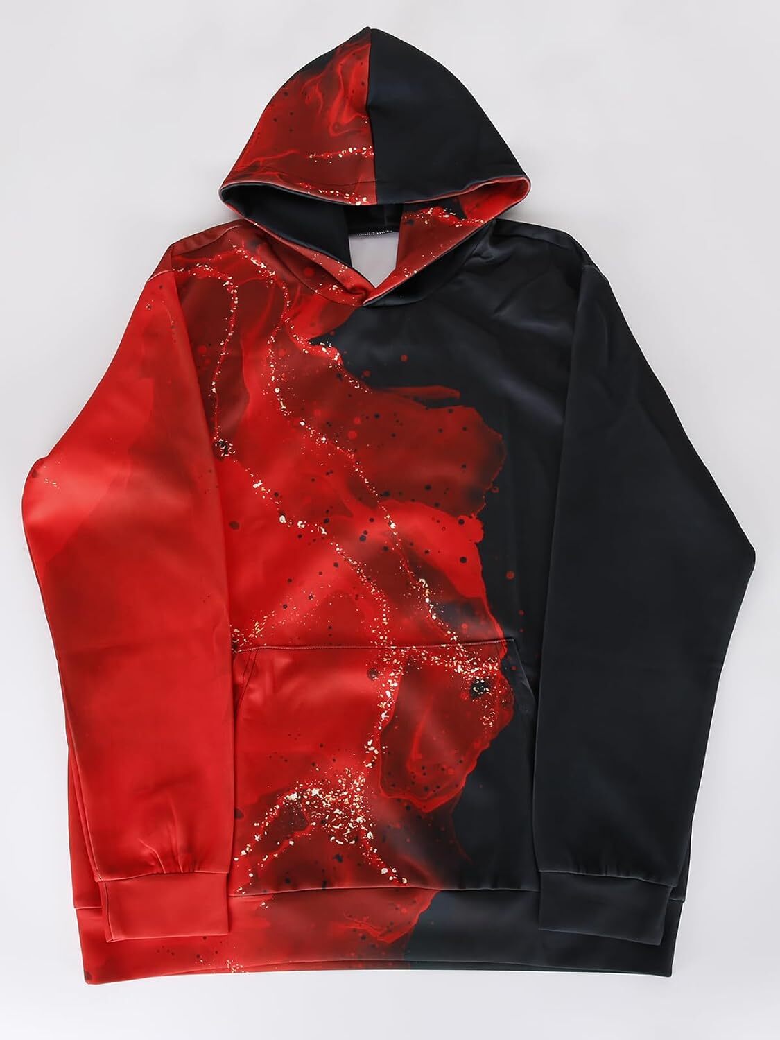 Hoodie for Mens Womens 3D Printed Hoodies For Boys Girls Kids Sweatshirts Pullover Novelty Cool Clothes Black Red Graphic Hoodies sweatshirt red