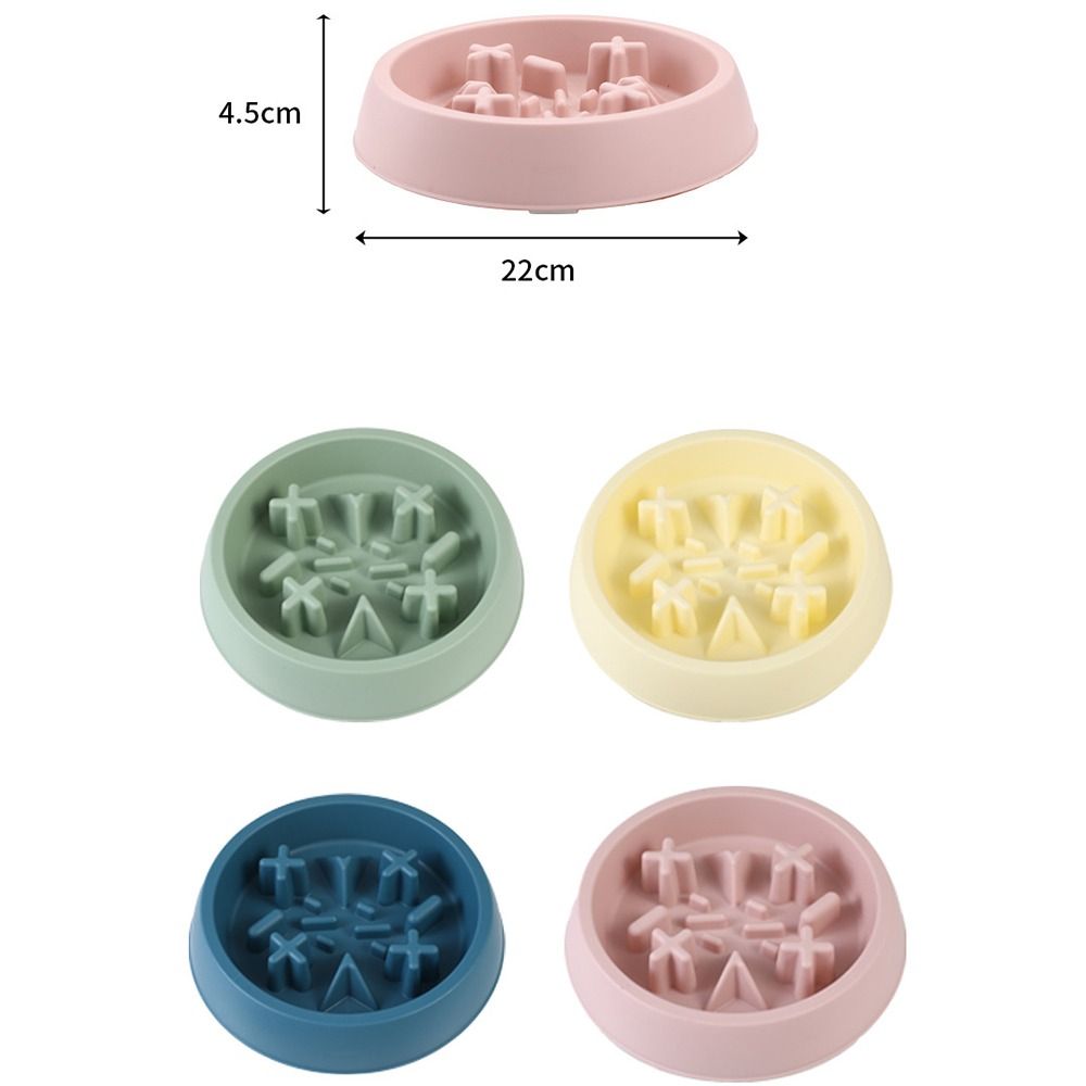 Multi-use Plastic Cat Slow Food Bowl Anti Choking Portable Pet Feeding Basin Round Anti Tipping Dog Feeder Water