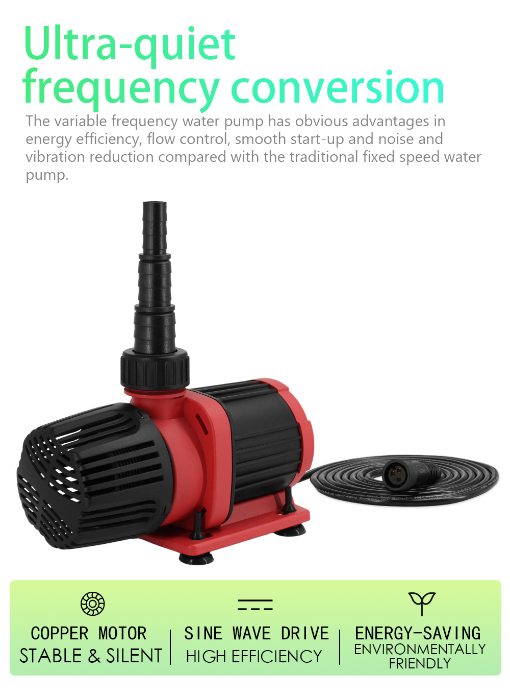 Factory wholesale price Submersible Water Pump Controllable garden pond swimming pool landscape aquarium