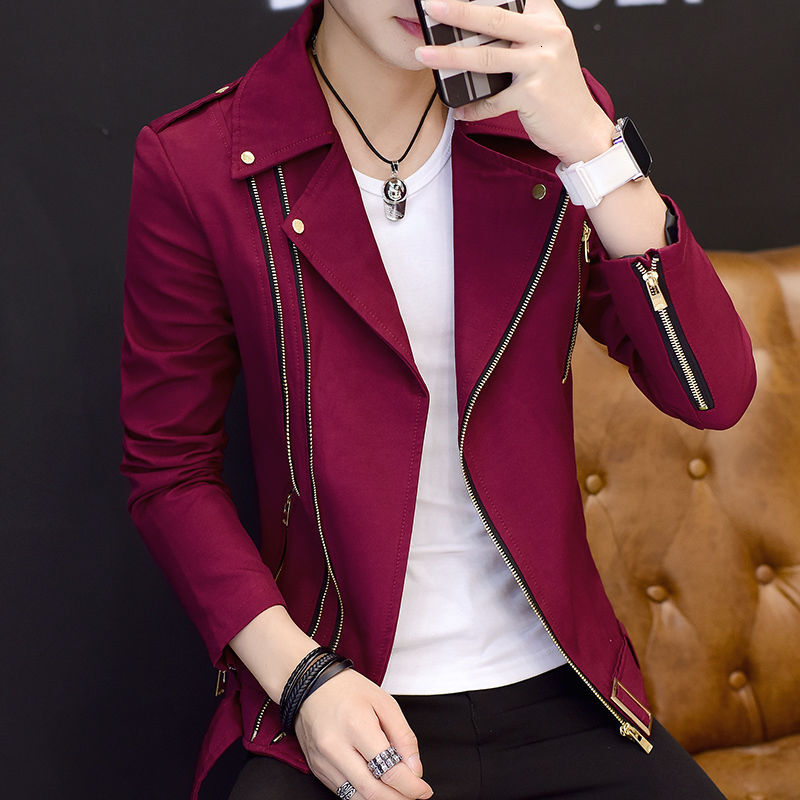 Spring And Autumn New Jacket Men's Sports Trend Youth Lapel Handsome Slim Trendy Outerwear