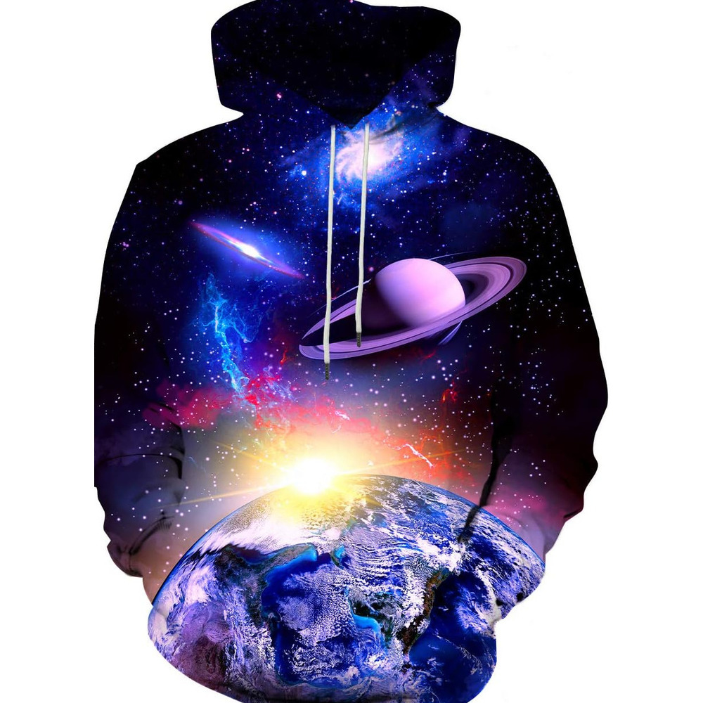 Hoodie for Mens Womens planet Unisex 3D Printed Hoodies Casual Workout Hoodie Sweatshirt Graphic Fashionable, cool and handsome