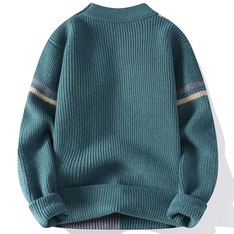 Cashmere Pull Homme Winter Soft Warm Fashion Patchwork Turtleneck Sweater Men Pullovers High End Mens Christmas Jumper 241106