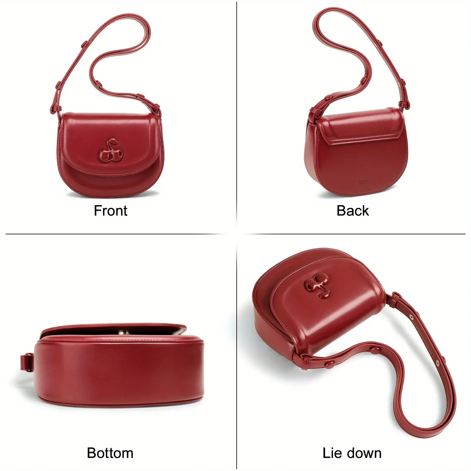 Toutou Original Cherry Small Square Bag Exquisite Small Handbag Holiday Gift Shoulder Crossbody Bag241106