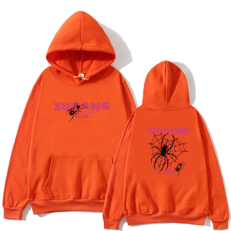 shanshi spider hoodie Hooded sweatshirt for men in autumn and winter with added fleece new street ins trendy brand personalized spider sweater pullove