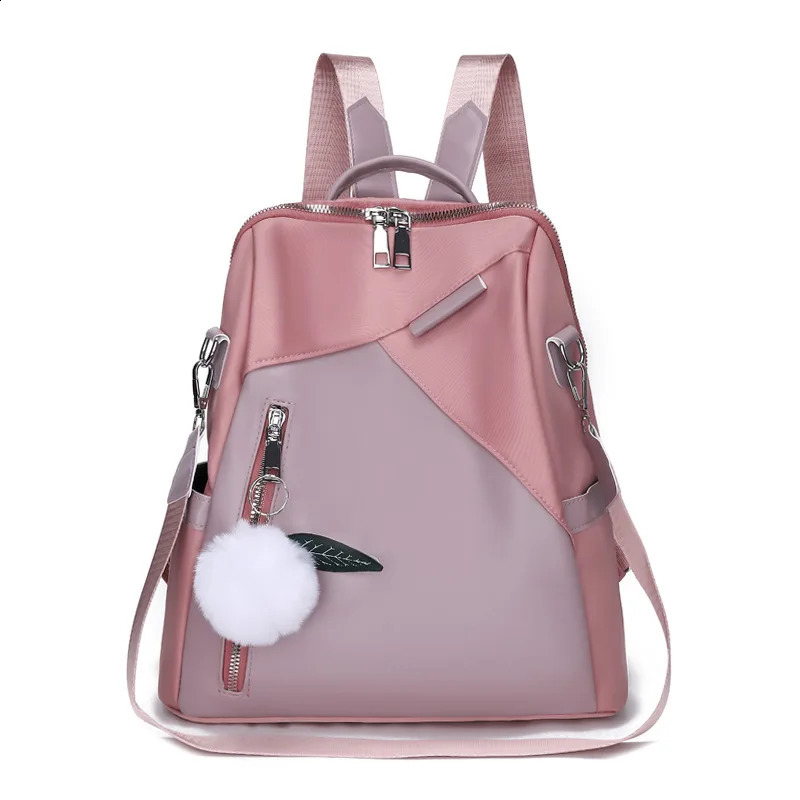 Daily Backpack Women Spacious Multi Pockets Fashion Casual Versatile Knapsack Travel Waterproof Oxford Womens Shoulder Bag 241029