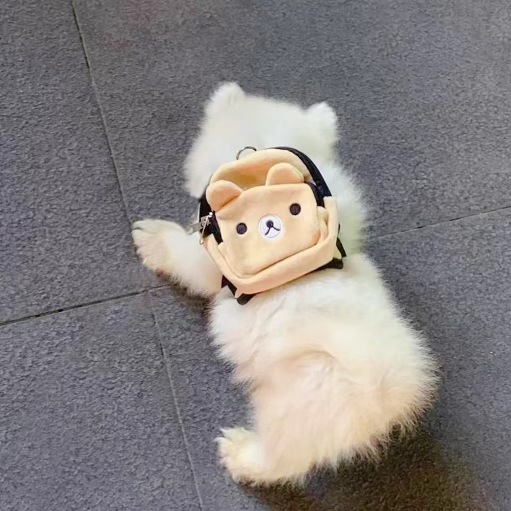 Teddy Dog Snack Pack - Stay Prepared for Outdoor Adventures with this Adorable Pet Backpack!