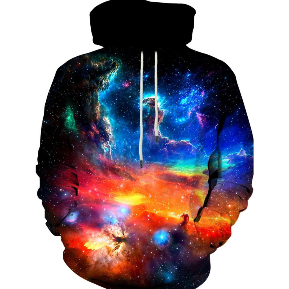 Hoodie for Mens Womens Unisex Graphic Print Hoodies 3D Colorful Novelty Design Long Sleeve Sweaters with Pocket Graphic Colorful Handsome