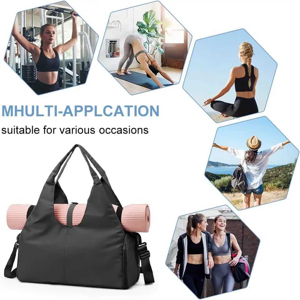Yoga Mat Bag Sport Gym Bag Womens Lightweight Yoga Bag with Yoga with Shoes Compartment and Wet Pocket Gym bag hot BagXJ241106