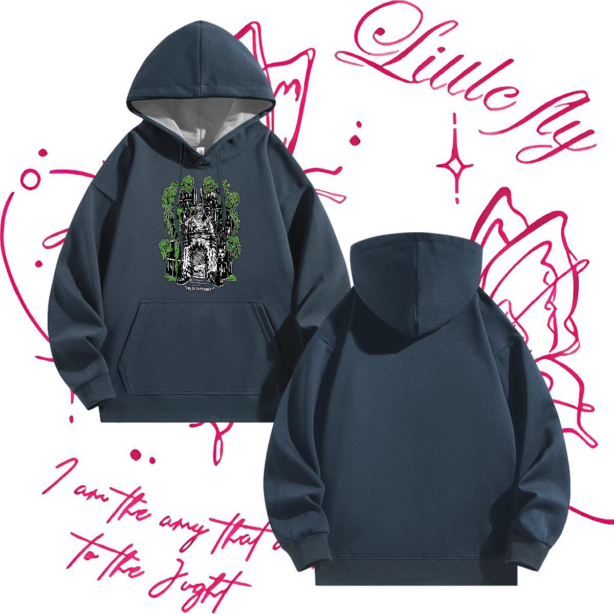 2024 Autumn Winter Hoodie Men Street Soft Men Hoodie Long Sleeve Drawstring Graphic Tops Tech Fleece