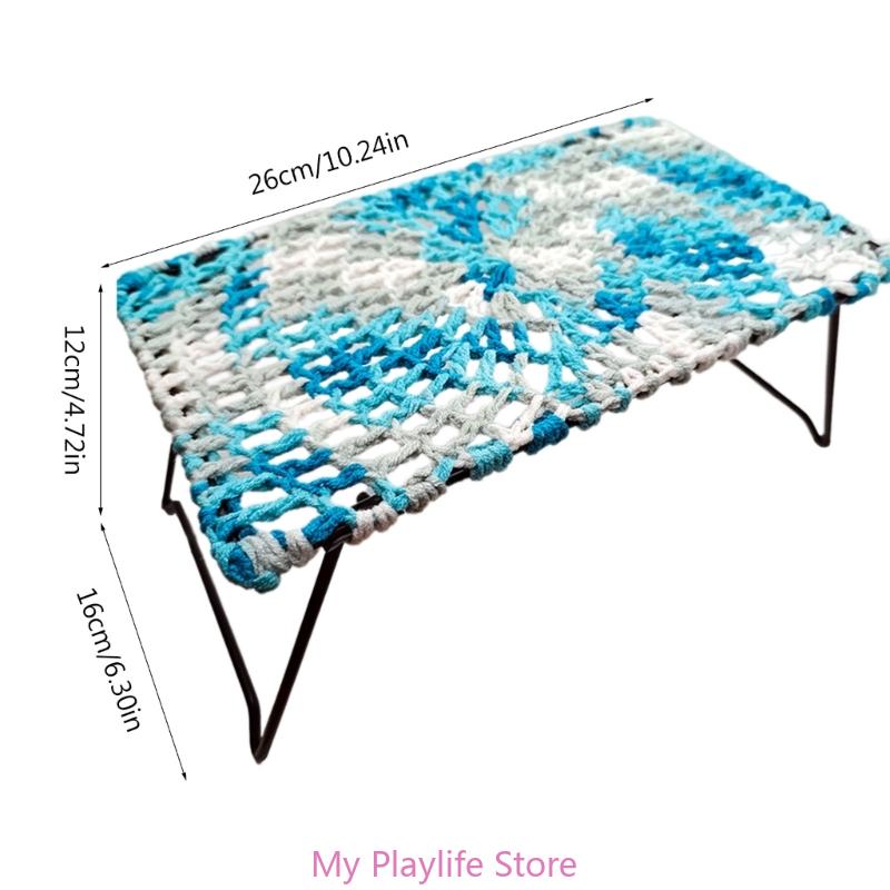 Reptiles Summer Hammocks Lizards Hammock Bearded Dragons Rectangle Crocheted Net Hammock Bed Crocheted Supplies