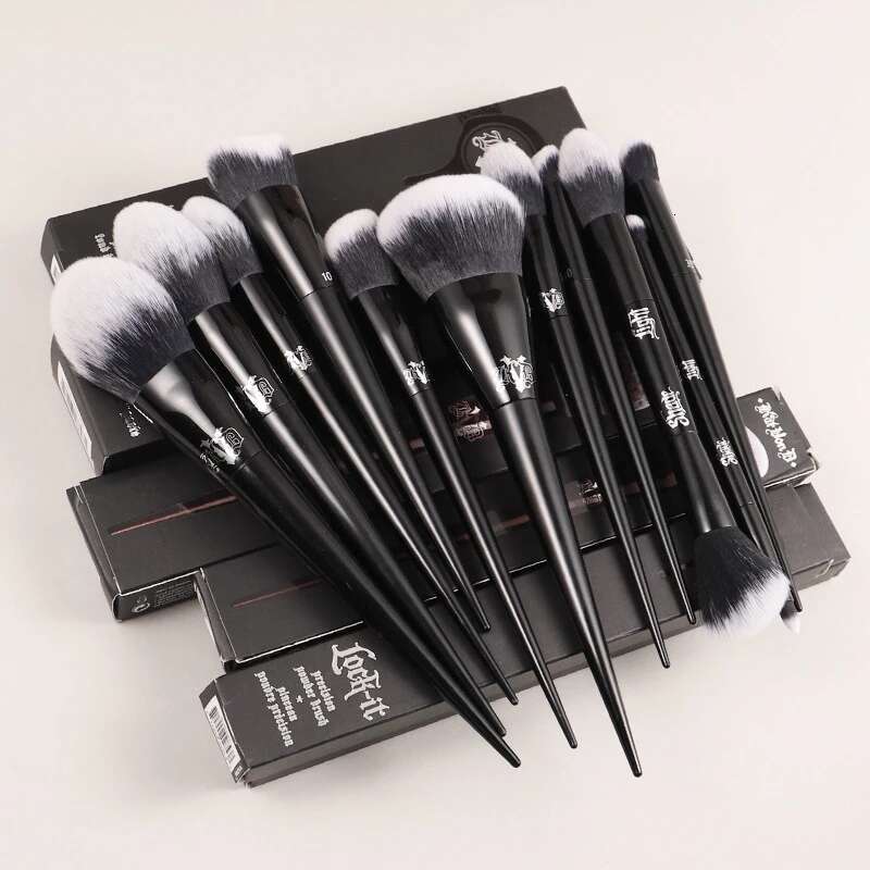 KVD 11Pcs Full Set Of Powder Foundation Shadower Concealer Highlighter Sculpting Brush Makeup Tool Maquiagem