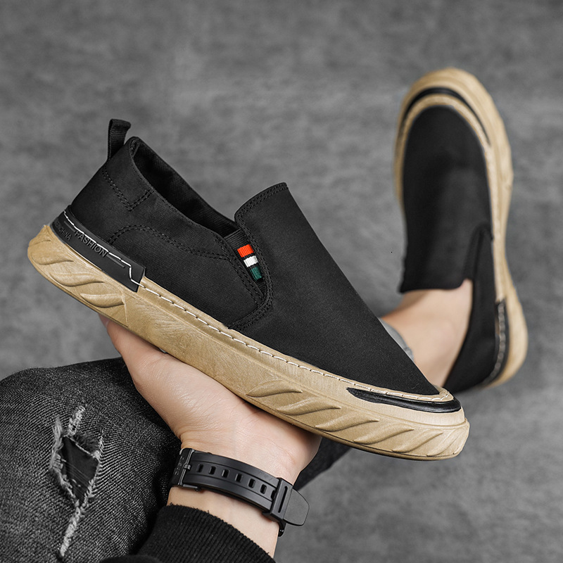 2024 Spring New Breathable Ice Silk Old Beijing Cloth Korean Edition Trendy Versatile Men's Casual Canvas Board Shoes