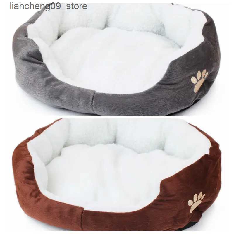 kennels pens 50 * 40cm super cute 6-color winter villas used for warmth cotton pet products small cat bed soft basket dog mat L240910