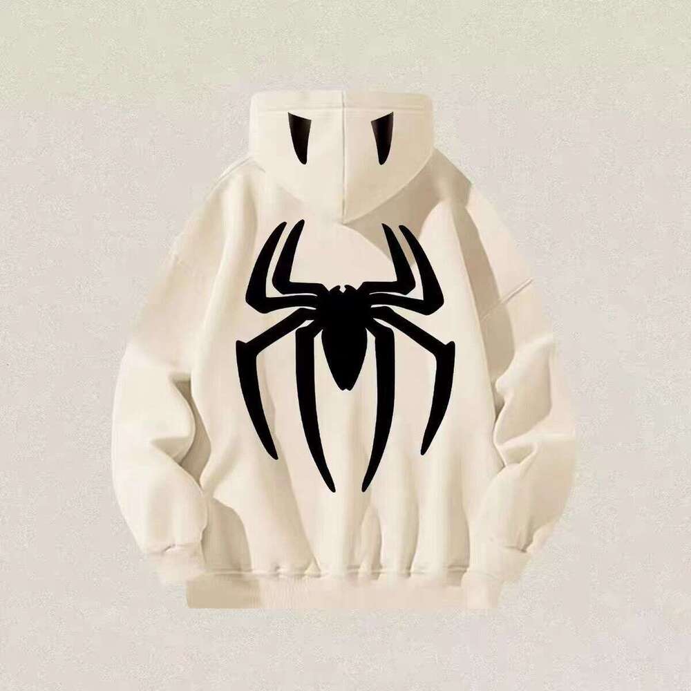 shanshi spider hoodie Dark Sports Shirt Men's and Women's Hoodies Gothic Couple Harajuku Large Spider Print Hoodie hoodie