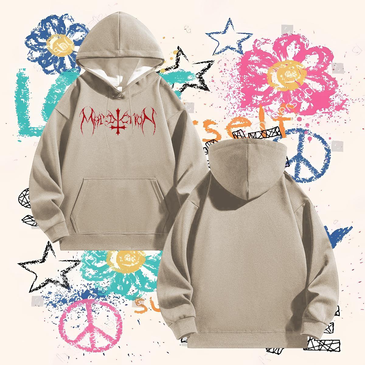 New Unisex Sweatshirts Hooded Collar Breathable Comfortable Men Clothes Hoodie Custom Printing Pullover Hoodie Home Outdoor Thick Plush