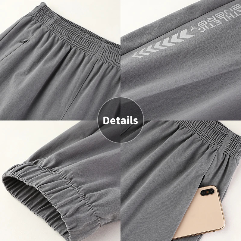 Custom Quick Dry Sports Jogging Pants with Zipper Pockets Mens Casual Trousers Solid Sweatpants Running Fitness Gym 5576 241104
