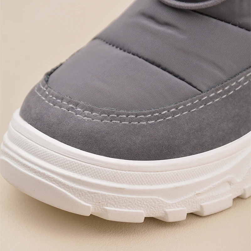 High Quality Rubber Sole Anti-slip Kids Outdoor Winter Waterproof Warm Boots Plush Shoes EW8273 241106