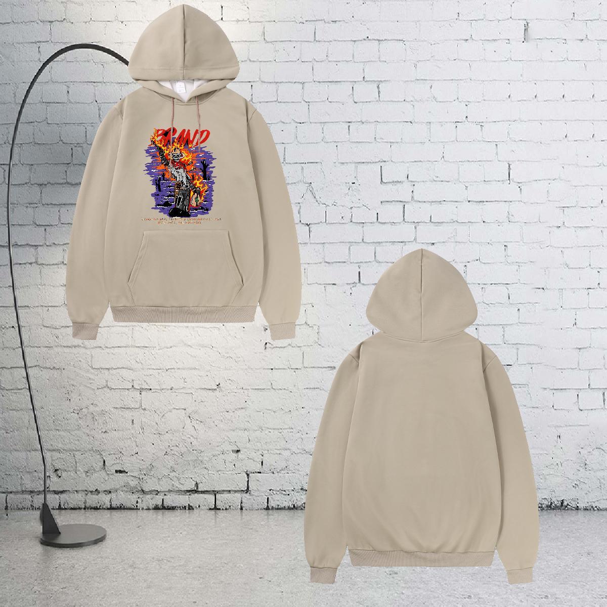 Classic Women Hoodie Black White Female Hoodie for Man Woman Hoody Long Sleeve Soft Street wear Hip Hop Cotton 350g