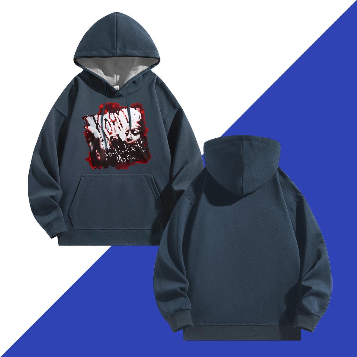 Fashion Hoodie for Men Autumn Winter Loose Men Tops Hoodie Breathable Hooded Collar Oversized 3XL Clothes Thick Plush