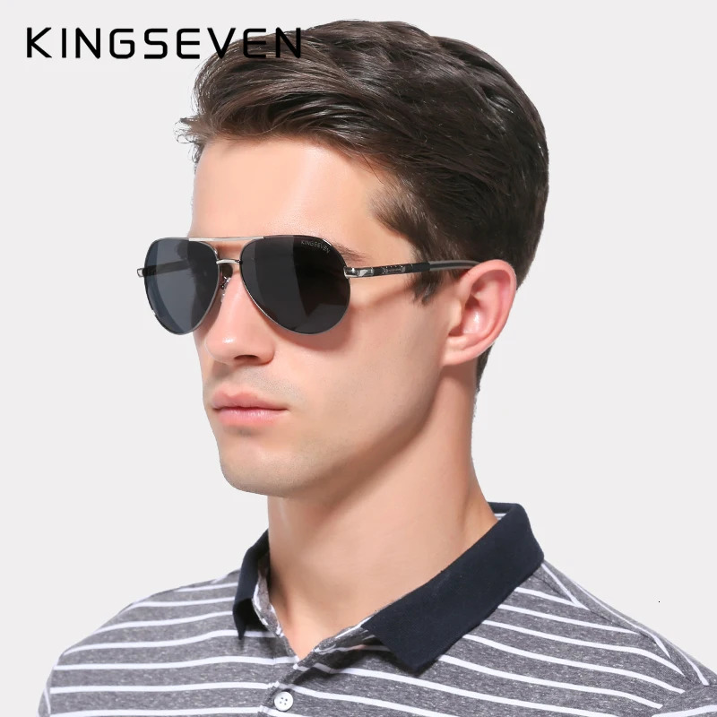 KINGSEVEN mens aluminum magnesium sunglasses polarized UV400 sunglasses oculos mens glasses mens sunglasses N725 241106