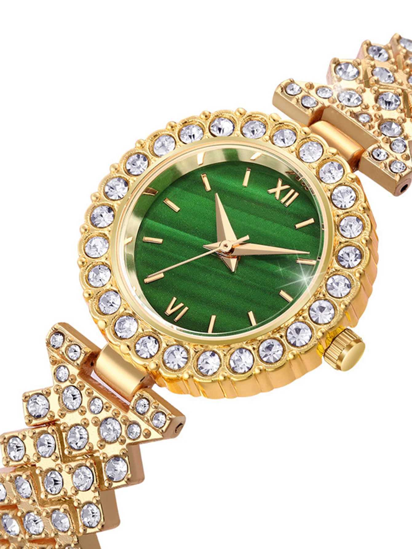 5-piece quartz watch set luxury rhinestone analog watch for women quartz bracelet set clock gift for Reloj Mujer X241106