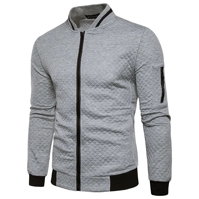 Autumn And Winter Plaid Hoodie Cardigan Men Sports Solid Color Casual Hoodie Fashion Jacket Zipper Shirt 241106