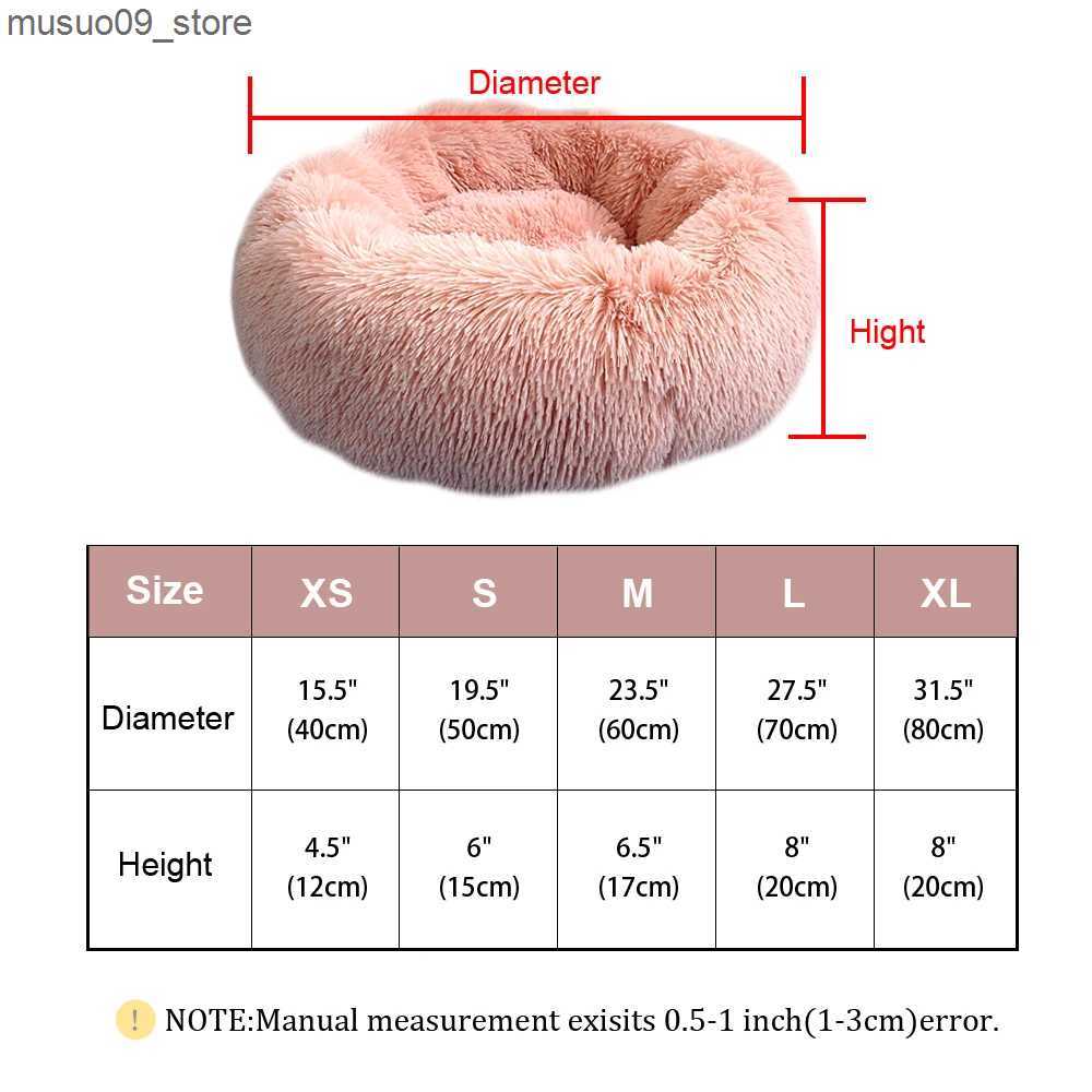 kennels pens Soft pet dog bed plush winter cat pad dog bed for small medium and large dog houses circular pad pet product accessories L240910