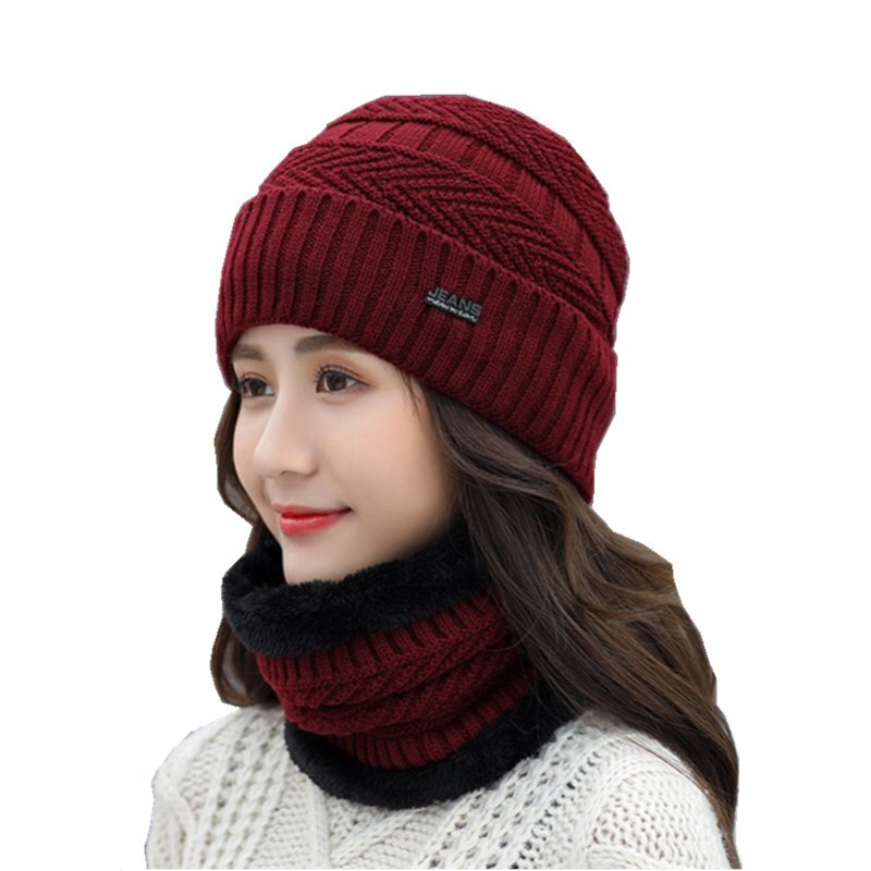 High quality design, men and women Autumn Winter Elastic Round Top Knitted for with Plush and Warm Hat, Neutral Cover Neck Hat