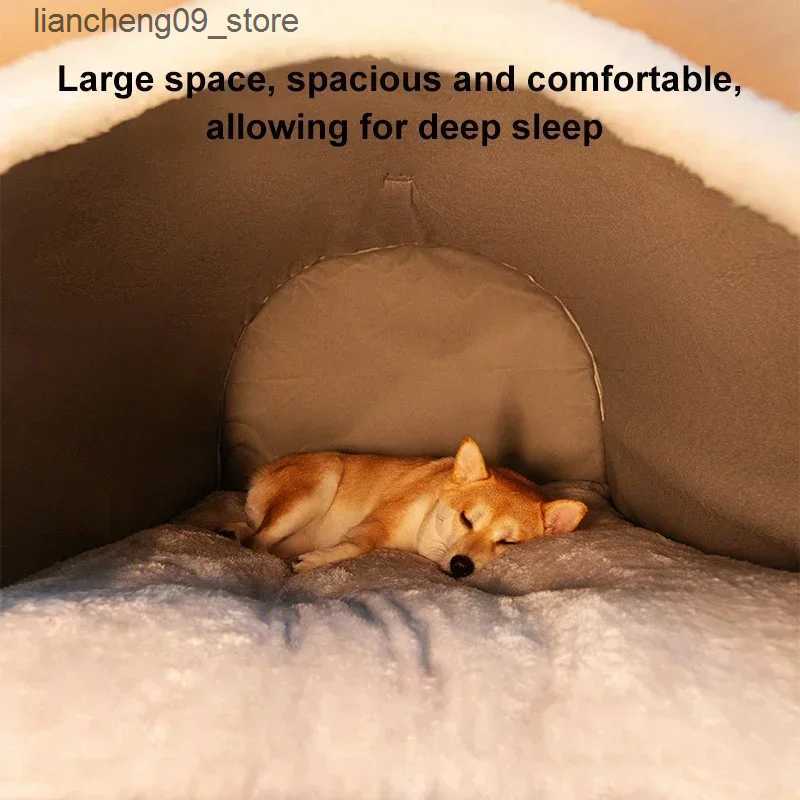 kennels pens Winter dog house warm dog house mat detachable and washable dog bed nest deep sleep tent for medium-sized and large dog house dog supplie