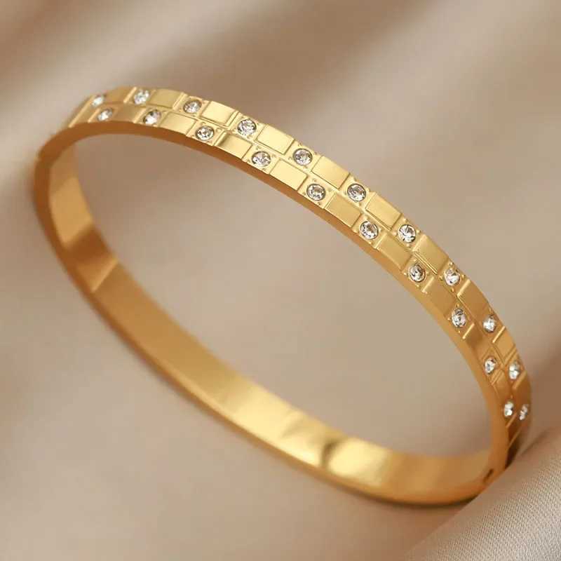 Stainless steel metal crystal Geely bracelets and bracelets used for exquisite jewelry bracelets of fashion brands X241106