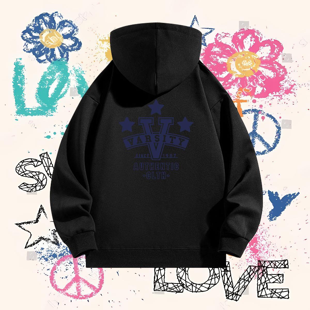 2024 New Hoodie for Men Hooded Collar Breathable Cool Design Men Tops Hoodie Anime Oversized US Size Top Pullover Hoodie Anime Printing Street Cotton 