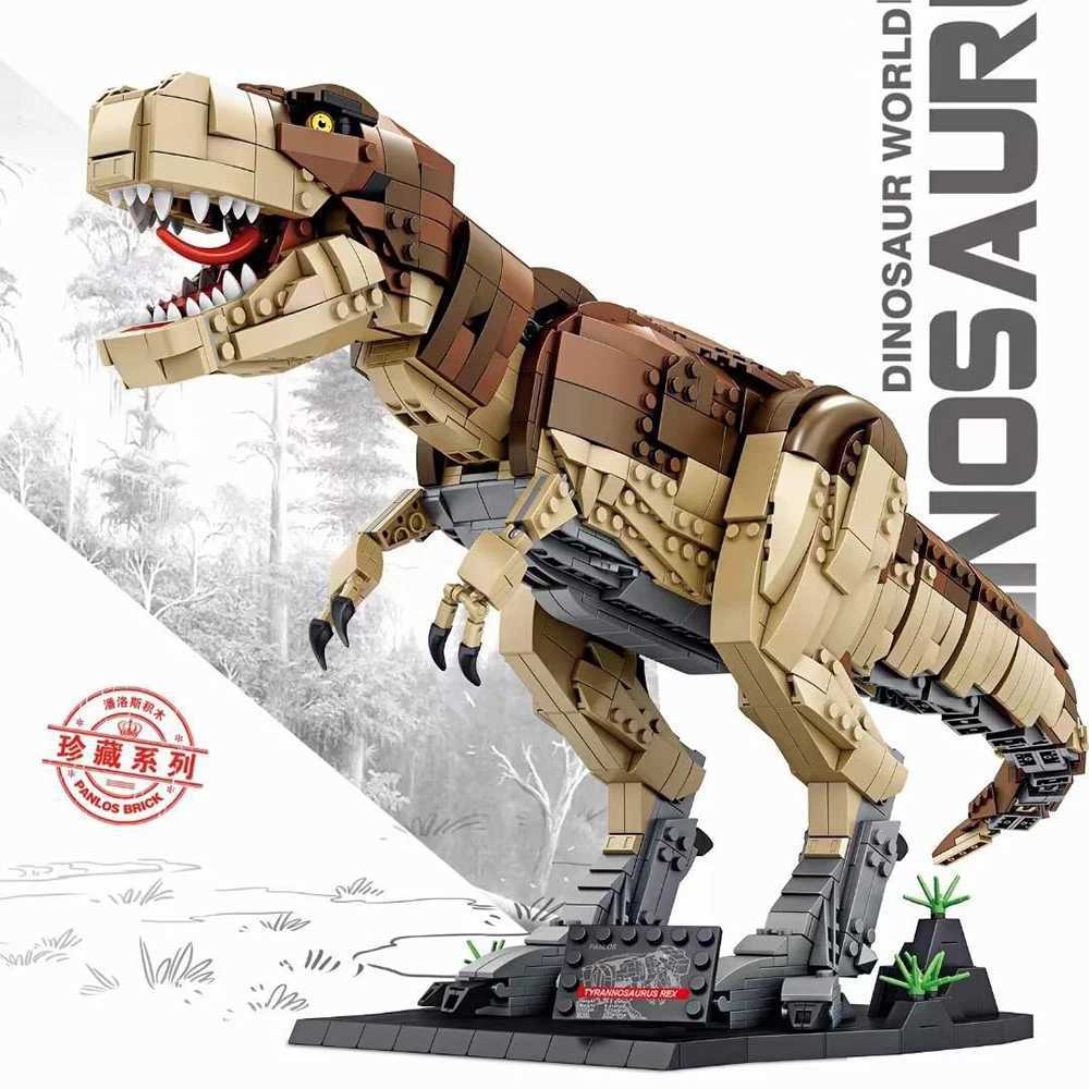 Blocks Jurassic Park Dinosaur World Building Blocks Tyrannosaurus Rex Bricks Sets Brachiosaurus Boy Toys Children Christmas GiftsY241106507W