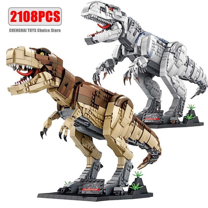Blocks Jurassic Park Dinosaur World Building Blocks Tyrannosaurus Rex Bricks Sets Brachiosaurus Boy Toys Children Christmas GiftsY241106507W