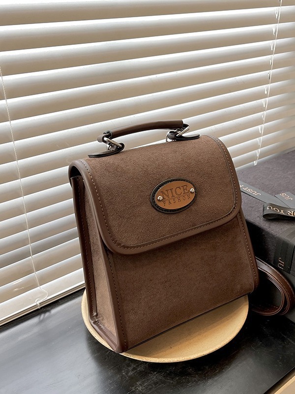 College Style Shoulder For Bags Handbags Women Velvet Backpack Versatile Hand-held Crossbody Bag Designer