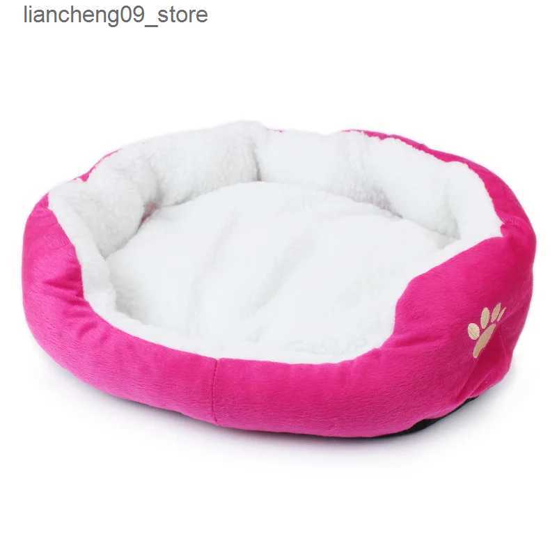 kennels pens 50 * 40cm super cute 6-color winter villas used for warmth cotton pet products small cat bed soft basket dog mat L240910