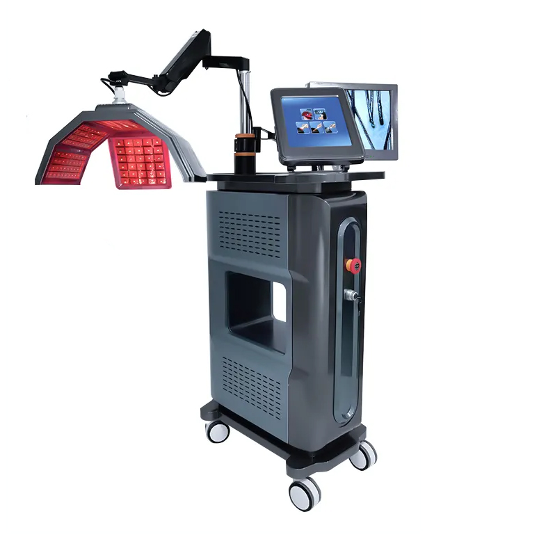 Top Notched 5 in 1 Hair Growth Anti-hair Loss Treatment 650nm Diode Laser LLLT Hair Regrowth Machine Scalp Analysis Nourishing Massage Machine