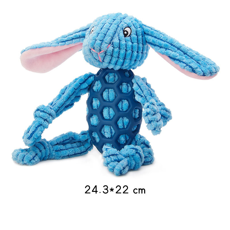 Squeaky Plush Dog Chew Toy for Small Medium Dogs Puppy Large Breed Cute Animal Plush Toy for Indoor Play Tough Durable Teething Interactive Gift