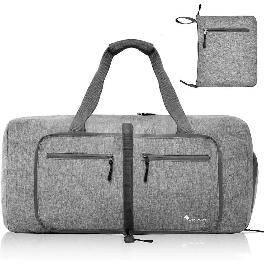 Duffel Bags Foldab Duff Bag with Shoes Compartment Overnight Bags Waterproof Tear Resistant Clothes Organizer Storage BagXJ241106