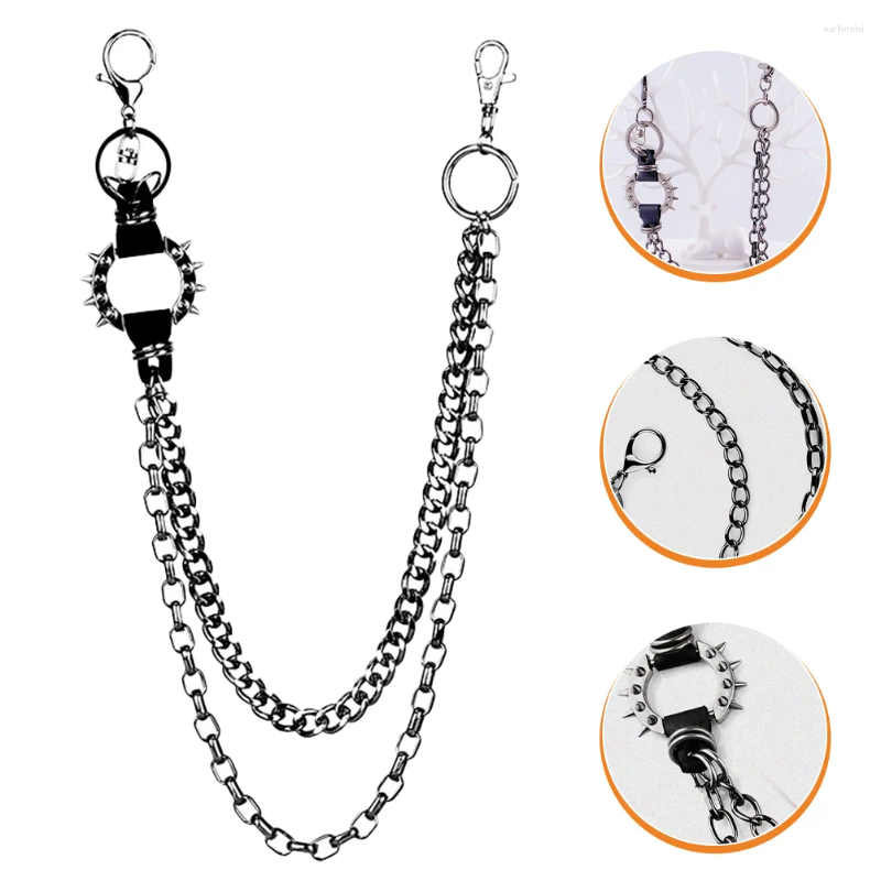 Keychains Belt Chain For Men Unisex Pants Pocket Waist Chains Street Dance Accessories Women Nickel Jeans Man Decoration
